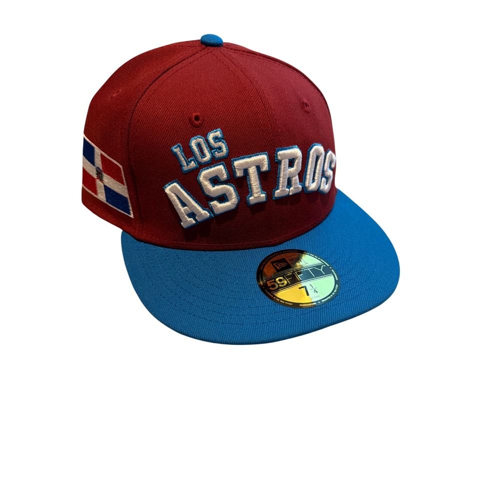 New Era 59FIFTY Houston Astros Los Astros Dominican Republic Hat 7 1/4 Maroon